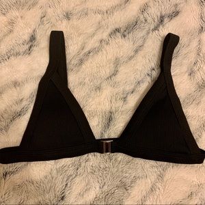 Ribbed Front Closure Bikini Top